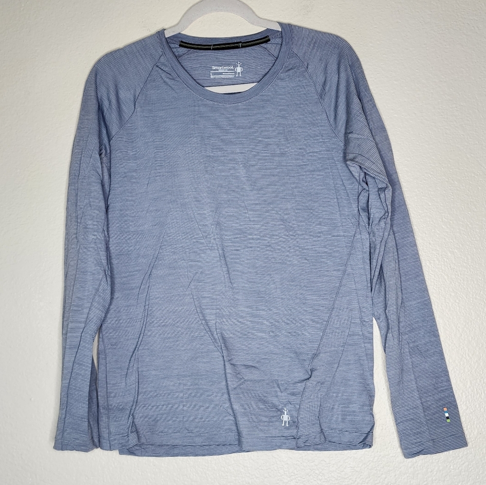 Smartwool Merino Wool Micro Stripe Long Sleeve 150 Base Layer L